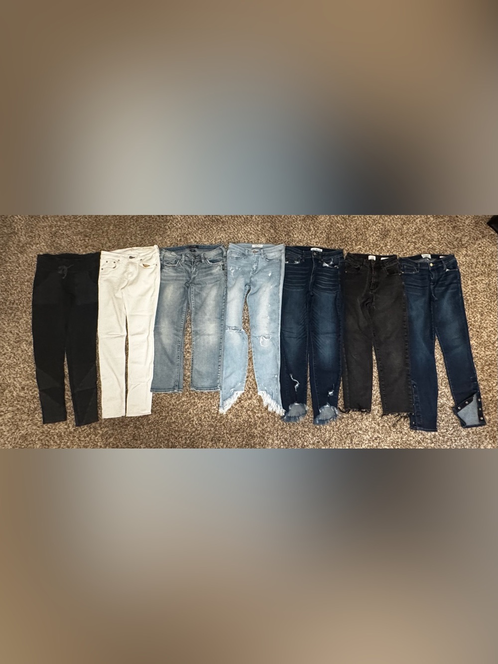 7 pairs of women’s jeans size 26 free people, cotton on, frame, rag, & bone, etc
